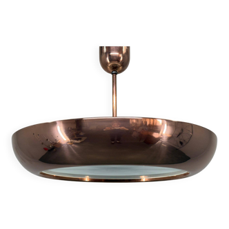 Bauhaus Copper UFO Chandelier by Josef Hurka, 1930s