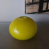Yellow blown glass vase