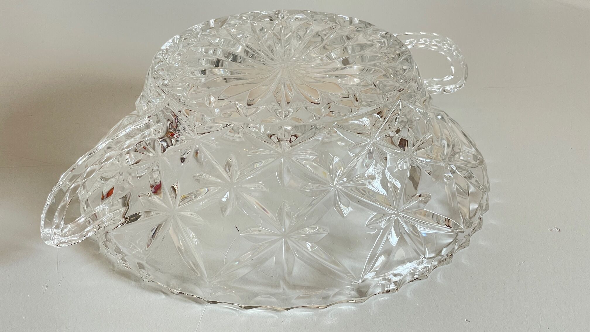 Saladier cristal ciselé vintage