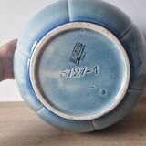 Grand cache-pot Art Déco Sarreguemines bleu