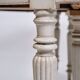 Round Dining Table - Gustavian Style - Gray Painted - Round Legs - Brass Wh