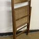 Chaise pliante en bois et cannage vintage