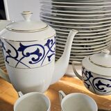 Limoges porcelain service Letang Remy, Odessa Pearl China collection.