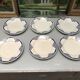 Lot de 6 assiettes à dessert signé moulins des loups hamage orchies nord France