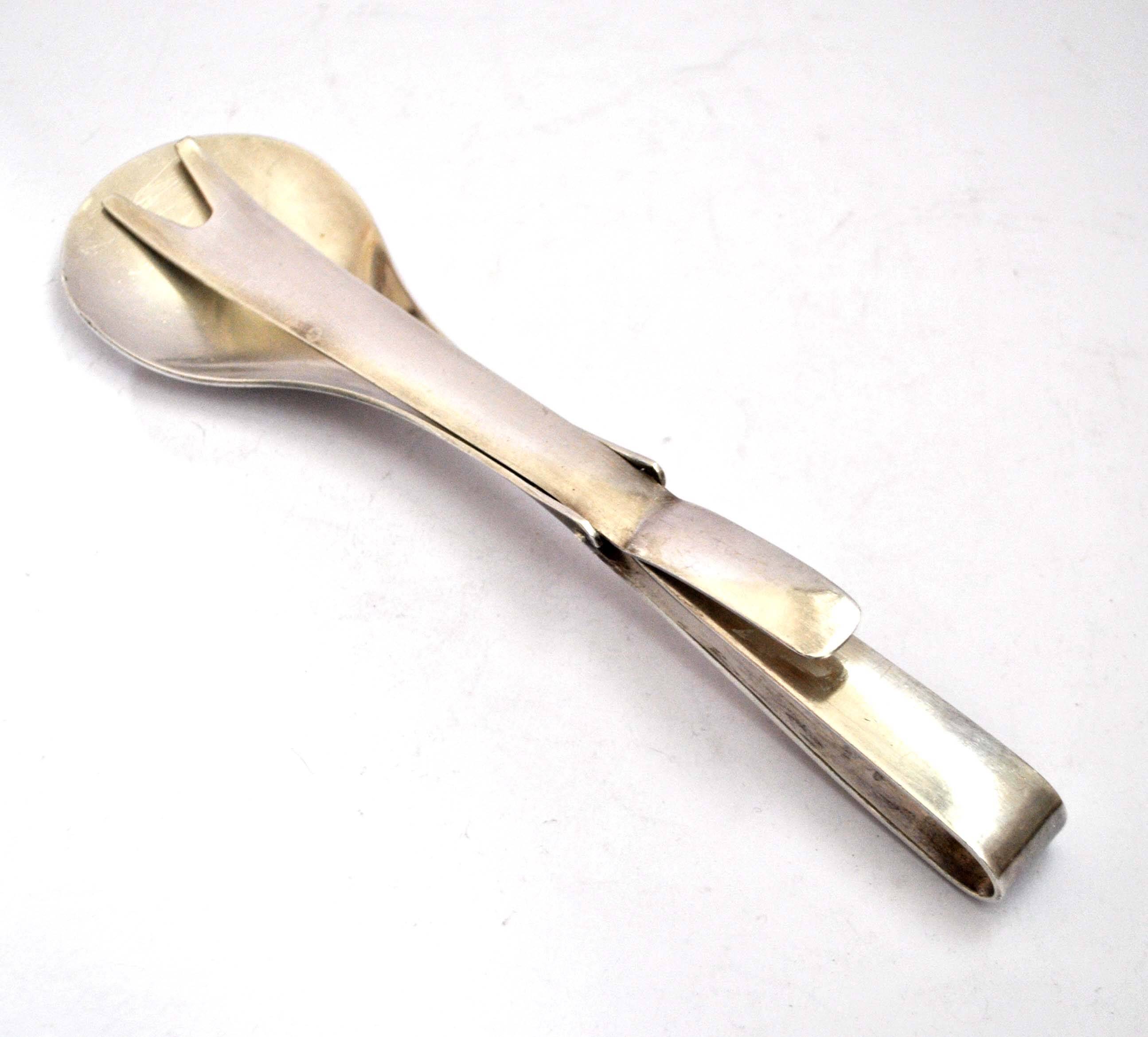 Vintage silver-plated serving tongs GULDEN - Hospitality goldsmithing