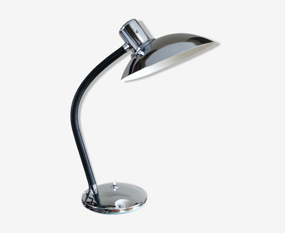 Lampe de bureau vintage en métal chromé années 50 60