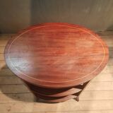 Oval gueridon with 3 trays