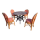 Vintage 1970s rattan garden furniture set