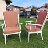 Pair of Baumann Eventail Armchairs - 1980s