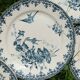 Set of 6 blue iron earth plates