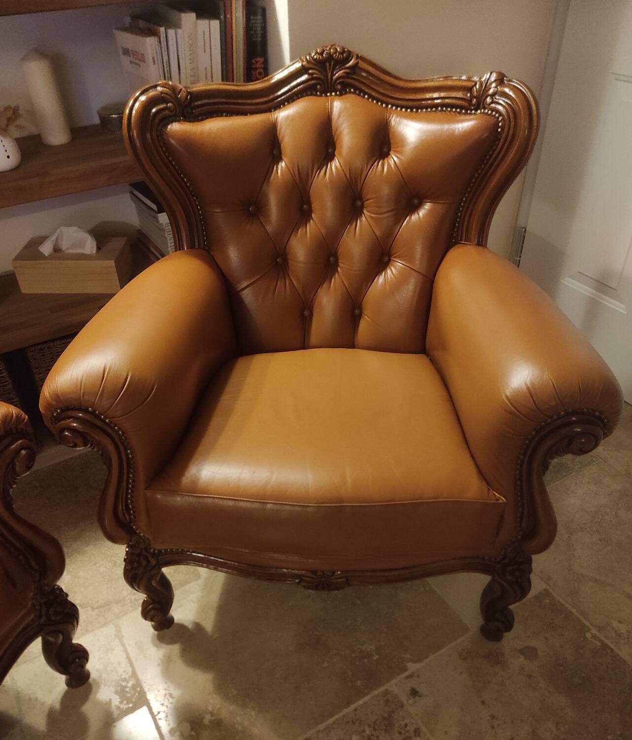 Pair of baroque armchairs