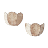 Paire d’appliques en fibre naturelle
