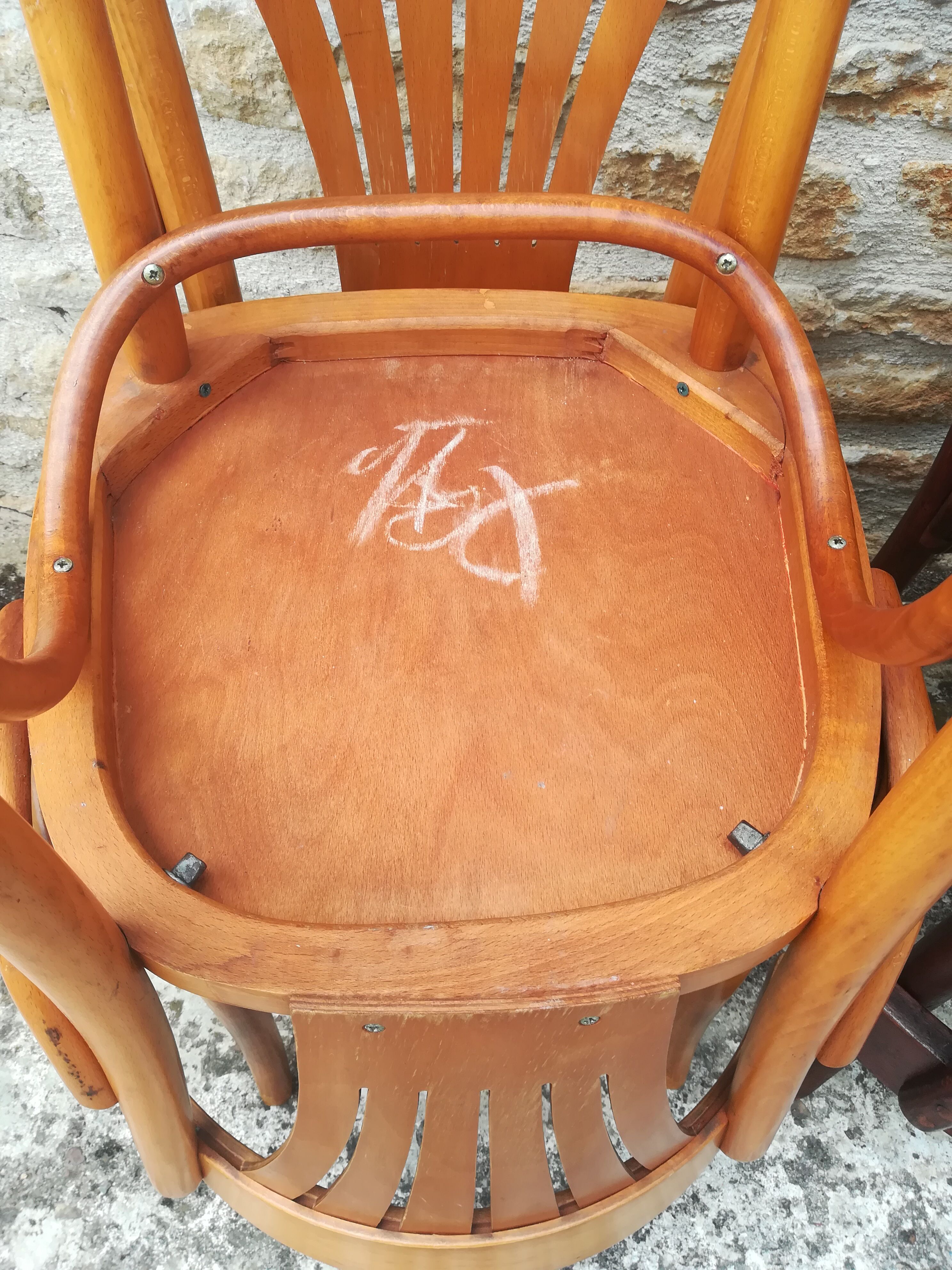 Mismatched bistro chairs