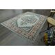 1970s Vintage Turkish Oushak Handmade Wool Cotton Orange Area Rug 160x227