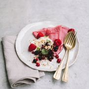 Natural washed linen napkin with embroidery
