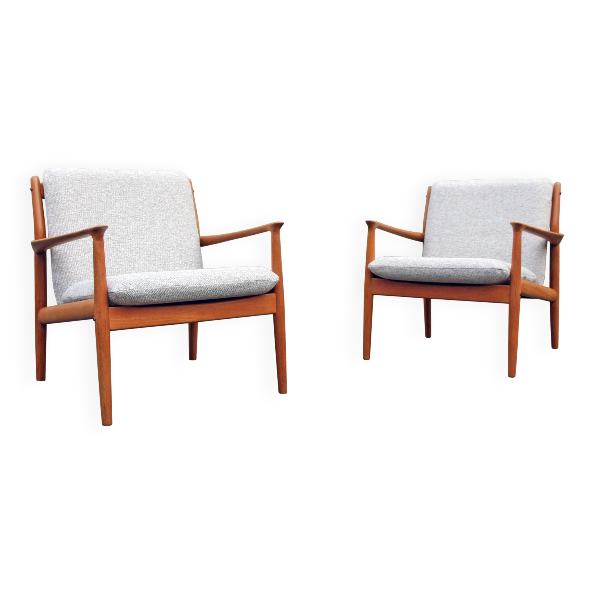 Pair of Scandinavian armchairs, S.A. Eriksen, Glostrup Mobelfabrik, 1963