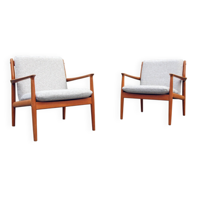 Paire de fauteuils scandinaves, S.A. Eriksen, Glostrup Mobelfabrik, 1963