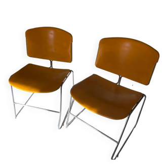 Set of 2 Max Stacker chairs Steelcase 70s