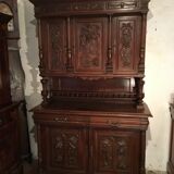 Henri II 2-part oak sideboard from the 19th century