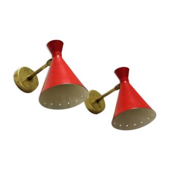 Wall lamps in the style of Italian creations of the 50s