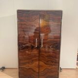 Bauhaus Wardrobe in Palisander Optic, Steel Tube and Chrome, Germany, 1930s