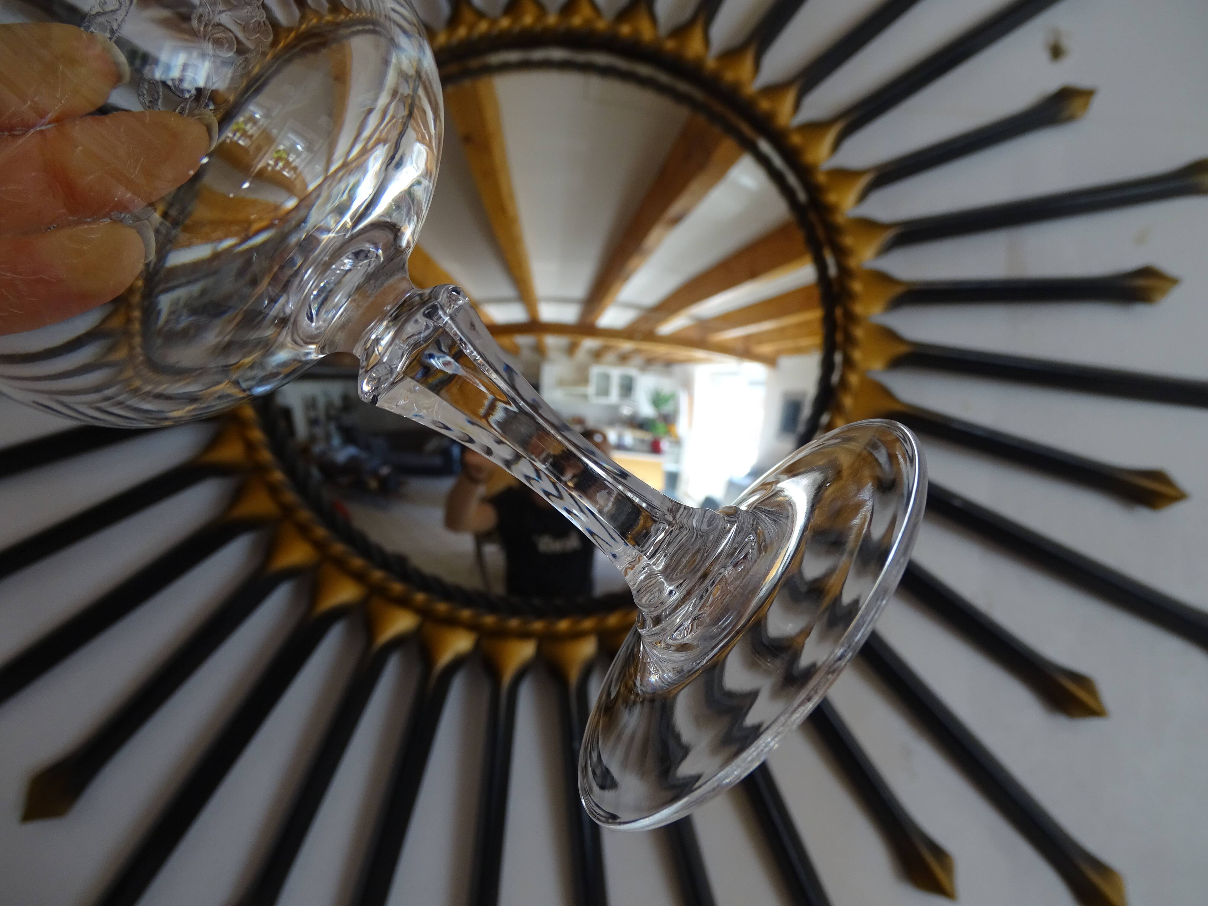 Verre à Pied Cristal D'Arques Matignon – 18cl, Gravé En Relief, Neuf Sans Boîte