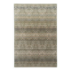 Green and beige vintage style oriental rug in wool