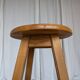 Vintage Oak Bar Stool: 1980s Yugoslavian Industrial High Chair