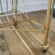 Rolling table vinyl row in formica and gold metal years 60-70