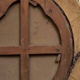 Oil on canvas portrait of a man, late 19th century, oval frame gilded with gold leaf.