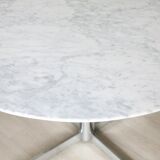 Marble and steel table France, circa 1970