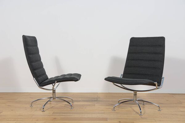 Fauteuils de salon SAS Copenhagen Airport du milieu du siècle par Jens Ammunsen pour Fritz