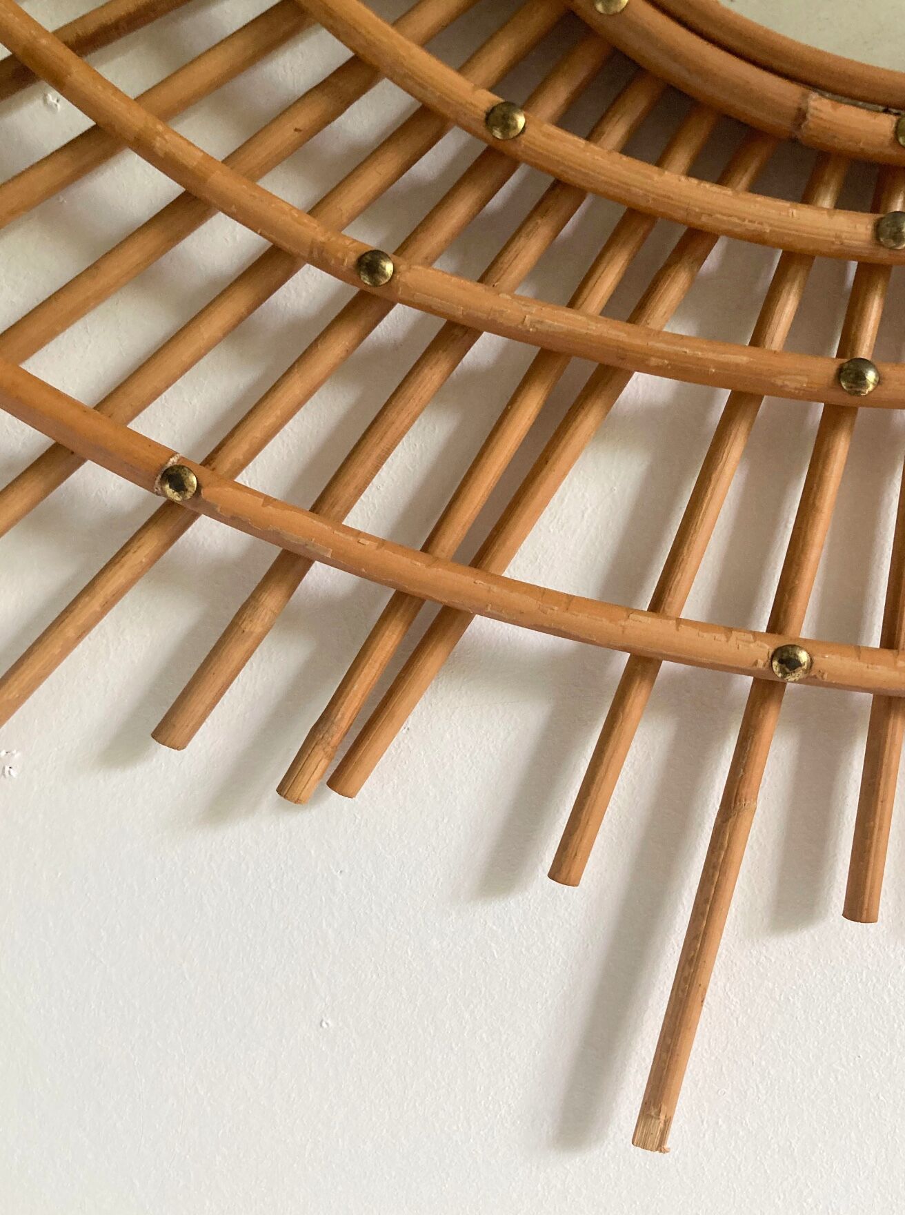 Vintage ortf rattan mirror