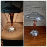 Lampe champignon cuivre et aluminium