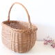 Wicker basket with a handle, vintage, French