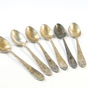 Set of mocha spoons, silver-plated brass, D. Fraget, Poland, 1950s