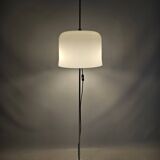 Vintage floor lamp with plastic shade, height adjustable