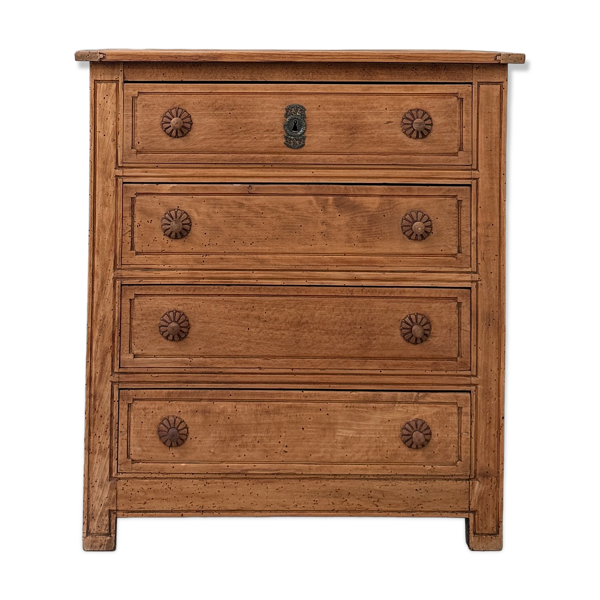 Commode ancienne campagnarde en pin massif (rénovée)