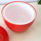 Red apple ice bucket, vintage