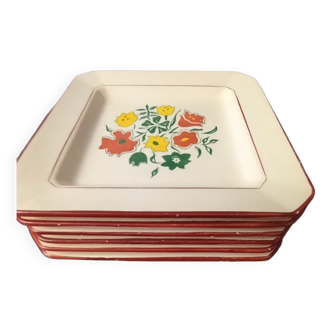 Lot 6 assiettes à dessert Salins France