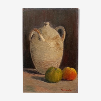 Peinture à l’huile nature morte