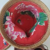 Chinese terracotta teapot with its basket