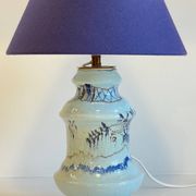 Lampe céramique bleue océan