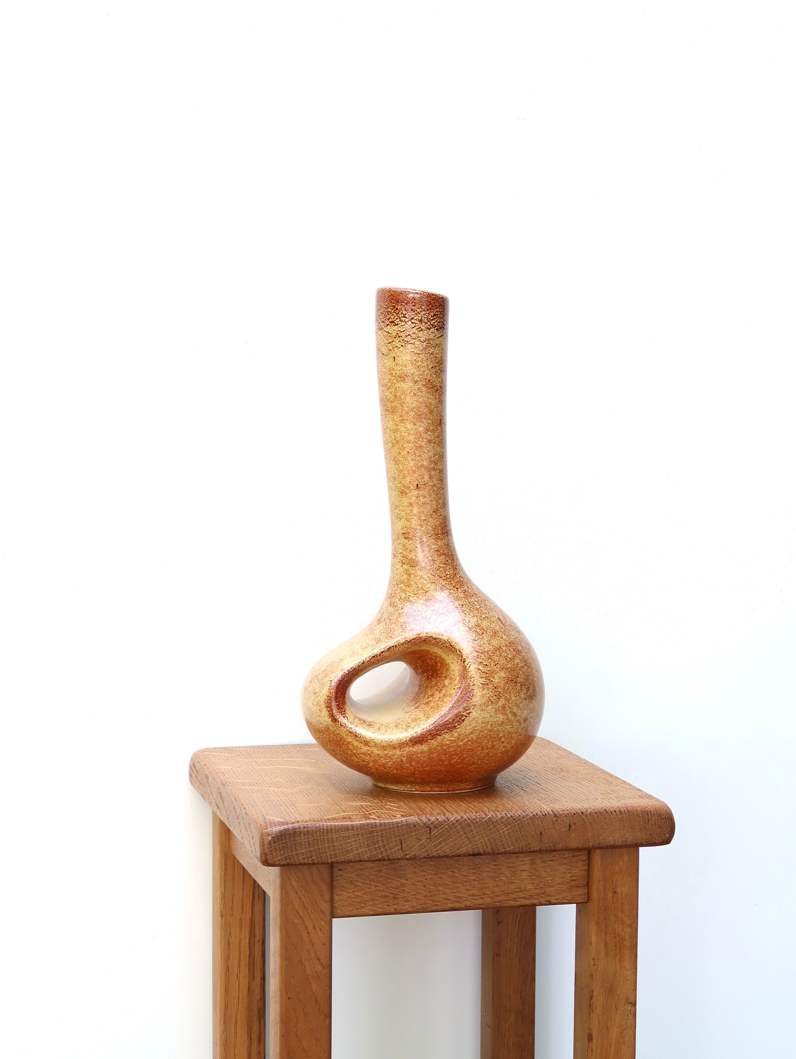 Ceramic vase by Roberto Rigon for Bertoncello, 60s