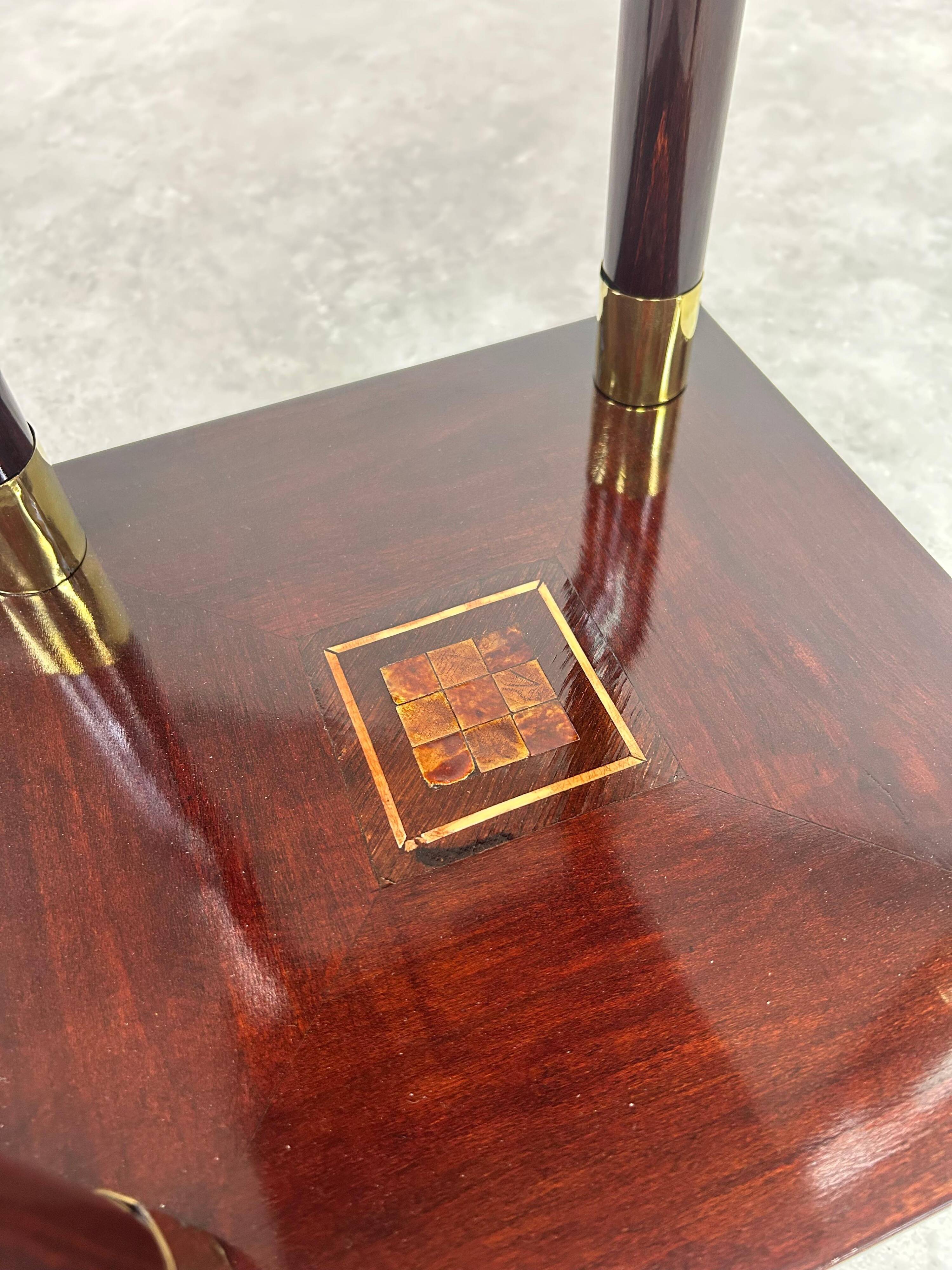 Secession pedestal in mahogany