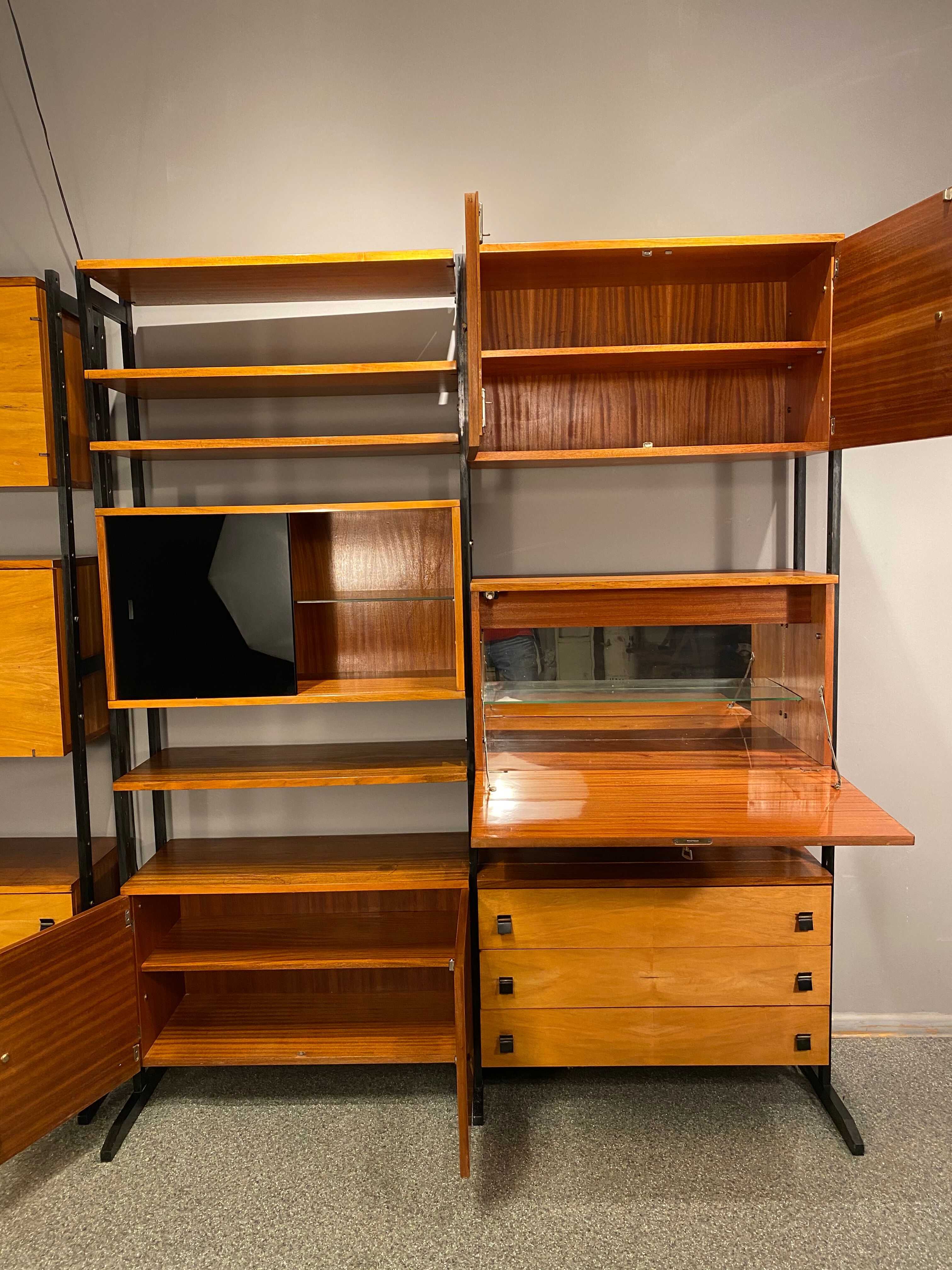 Book case Modular Walnut vintage 60’