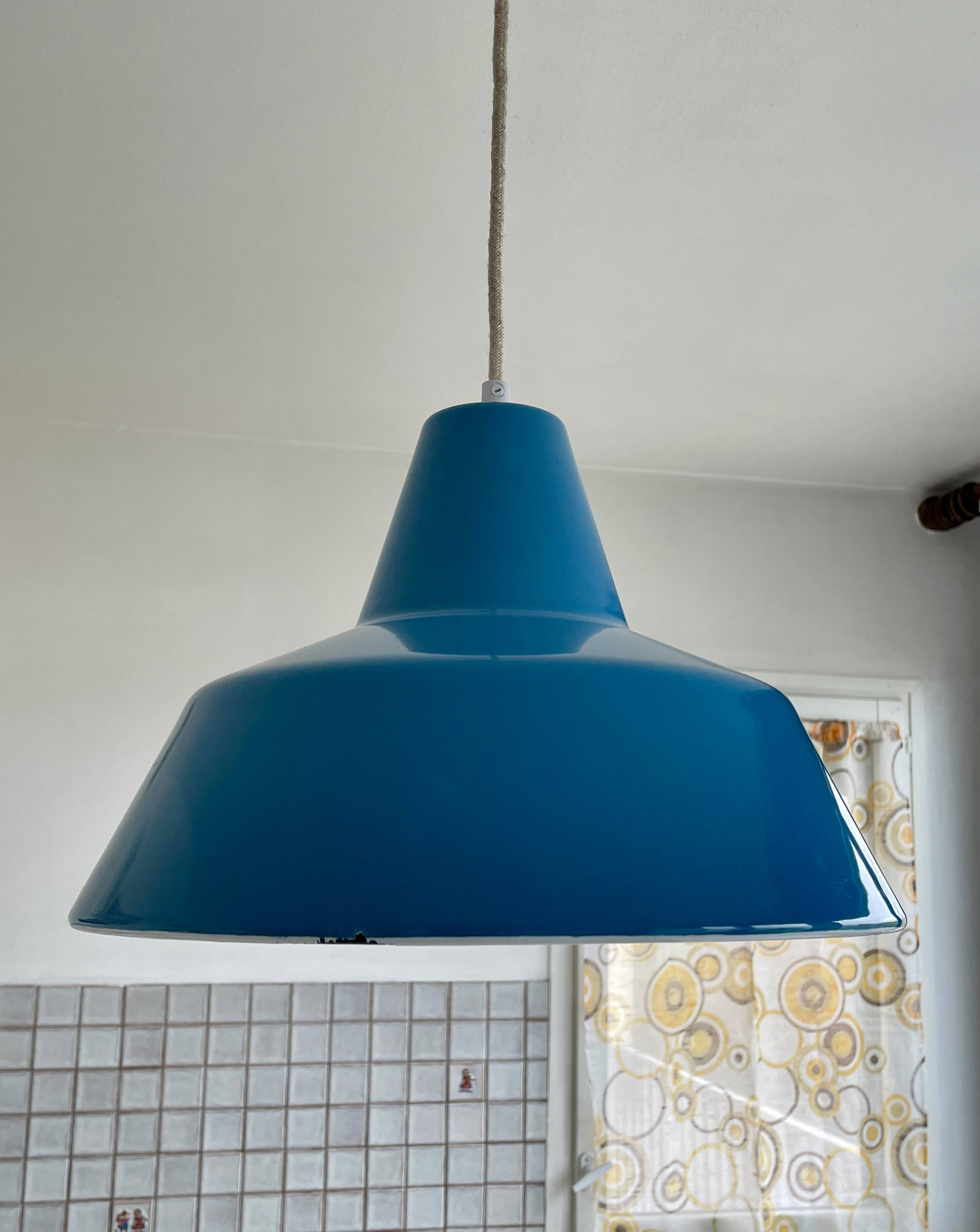 Industrial pendant light by Axel Wedel Madsen for Louis Poulsen, 1960s