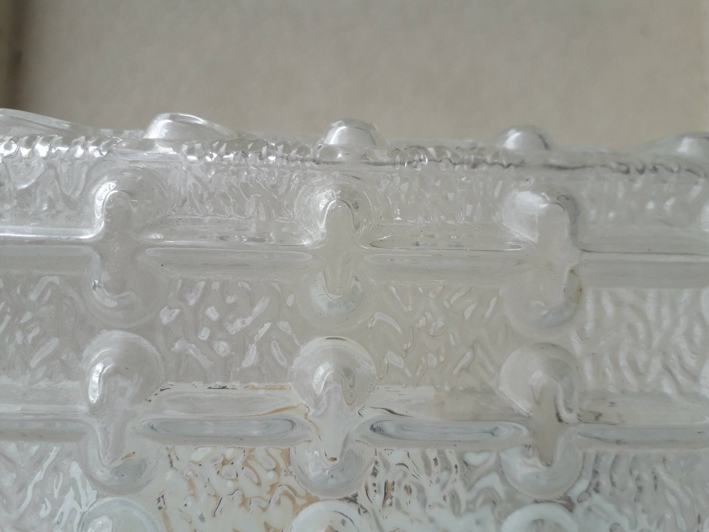 Plafonnier carré en verre