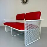 Old 2 seater sofa Italian design from the 70s Talin Vicenza metal per