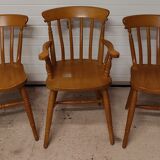 Set of country chairs and armchairs